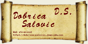 Dobrica Šalović vizit kartica